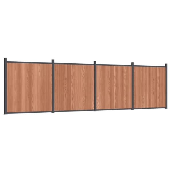 vidaXL Gjerdepanel brun 699x186 cm WPC