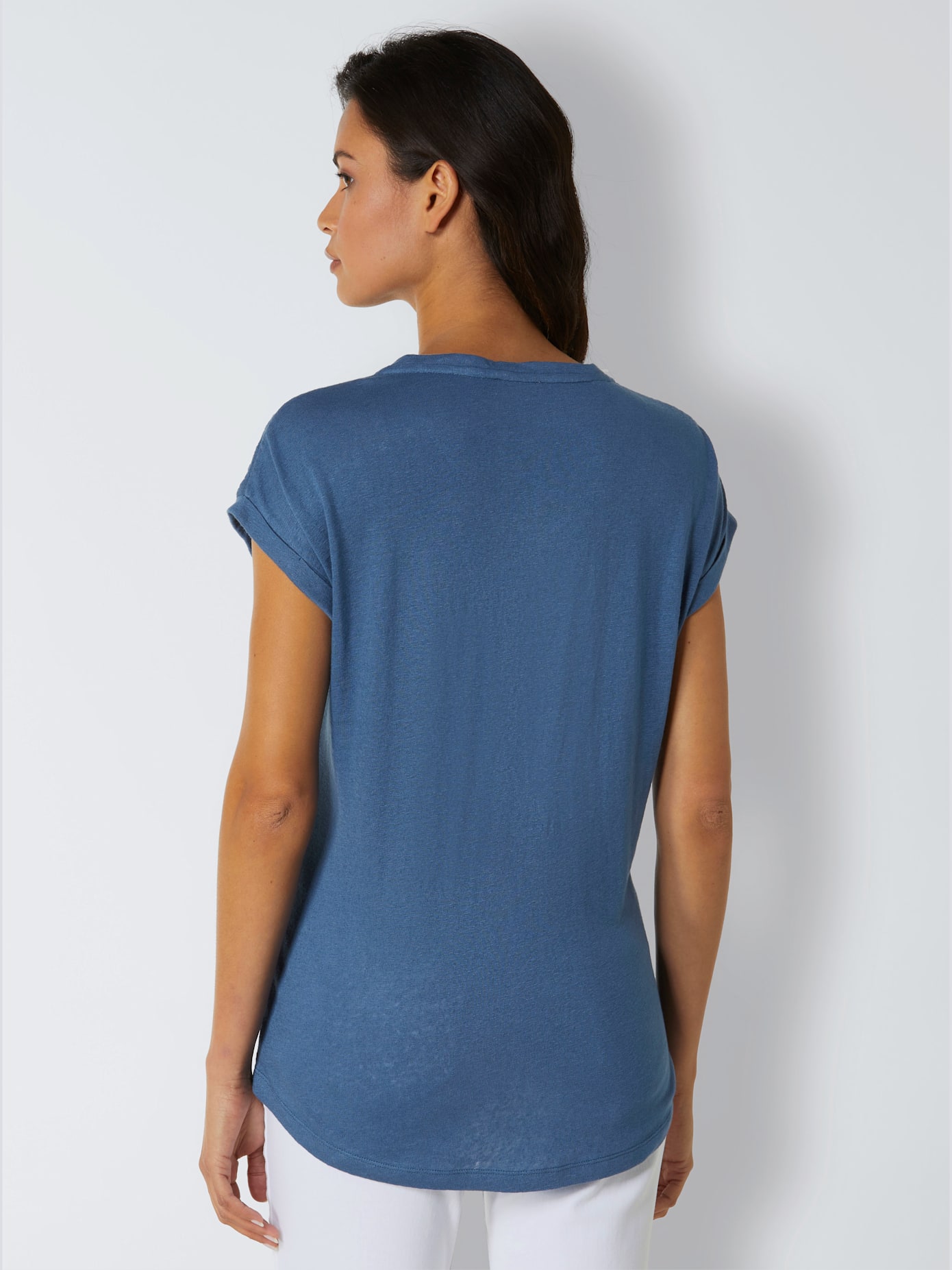 T-shirt en lin et viscose mélange viscose-lin estival
