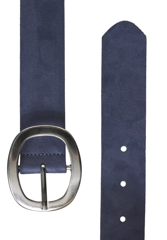 Gürtel - mid blue suede