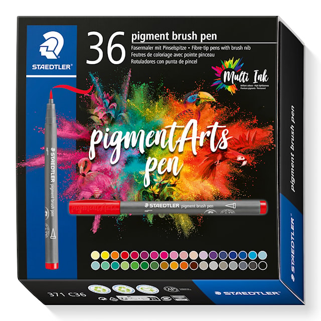 Brush Pen Pigment 36-pack Staedtler
