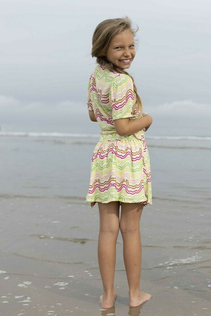LIKE FLO multi like flo minirok fancy woven rainbow skirt