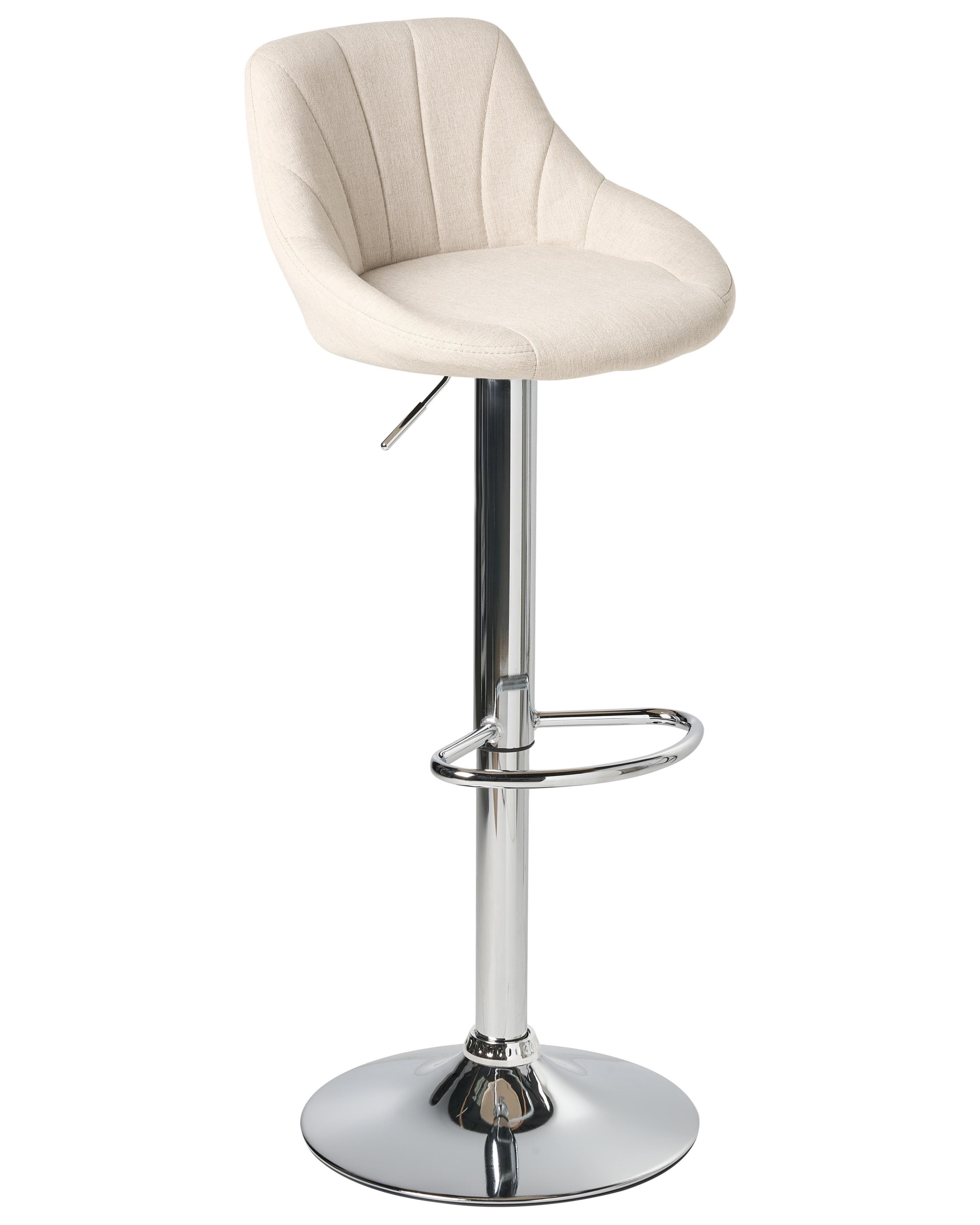 Set van 2 barkrukken LUCCA Stof draaibaar Lichtbeige
