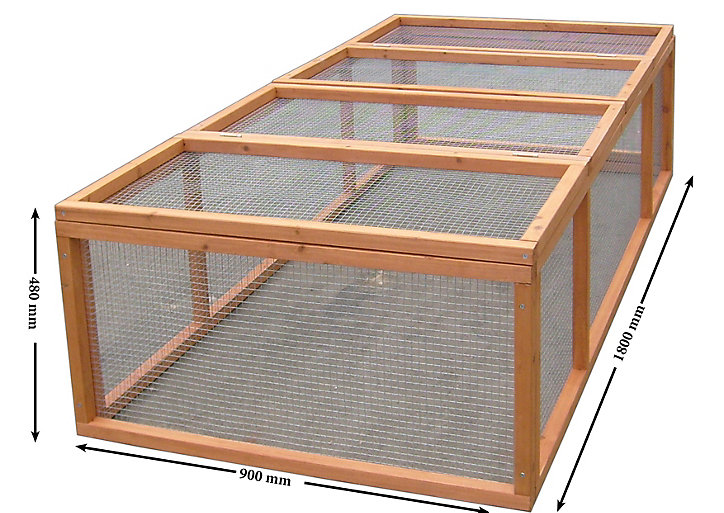 Enclos grillagé pour lapins et rongeurs - 1,62m²