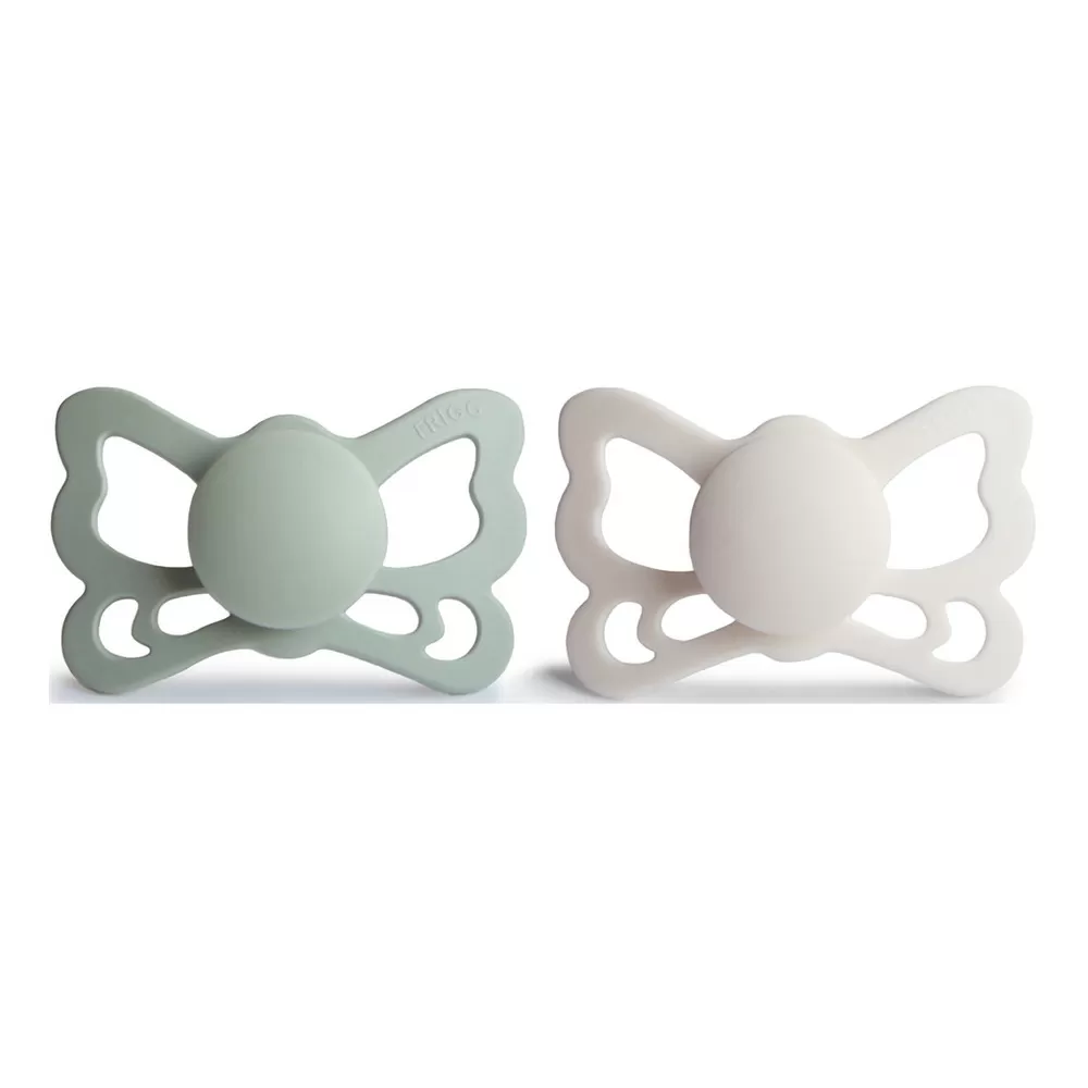 FRIGG Butterfly Anatomisk Silikone Sage/Silver Gray str. 2 - 2 stk.