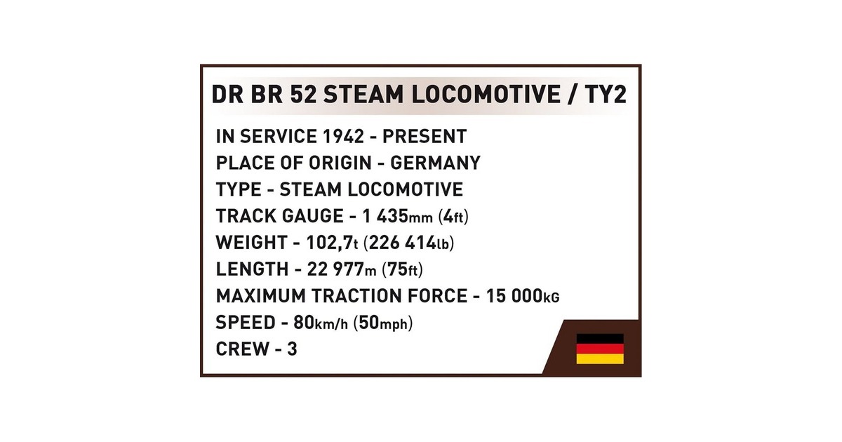 COBIDR BR 52 Steam Locomotive & Railway Semaphore Constructiespeelgoed  (COBI-6287, Schaal 1:35)