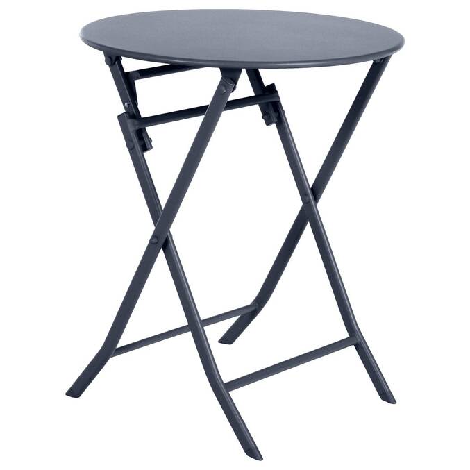 Table de jardin pliante ronde GREENSBORO Graphite