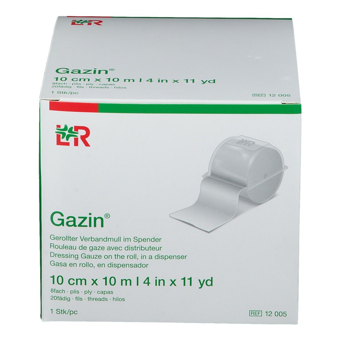 Gazin® Verbandmull 10 cm x 10 m 8 lagig