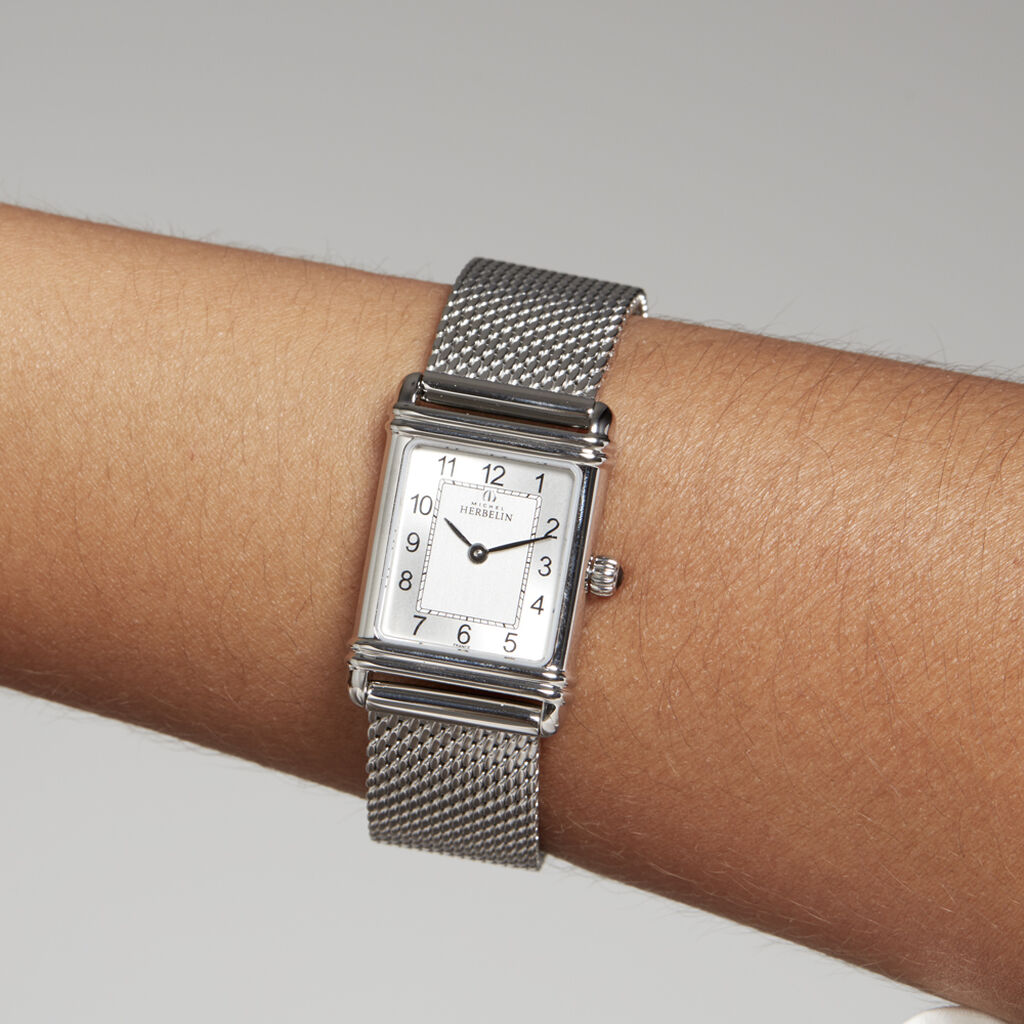Montre Michel Herbelin Art Deco Argent