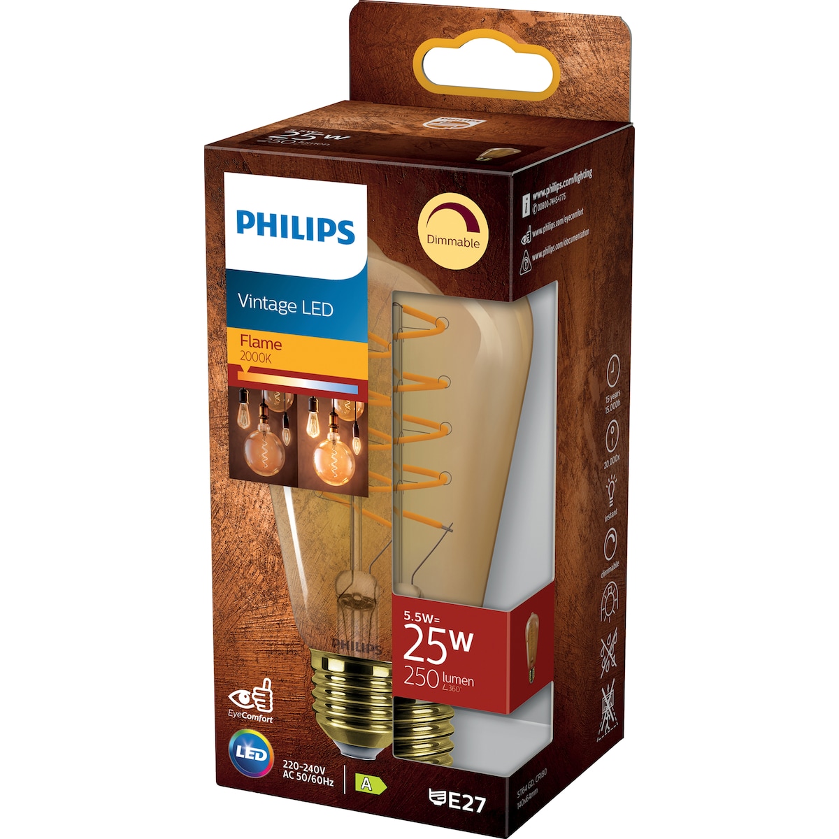 Philips LED-lyspære 5,5W E27
