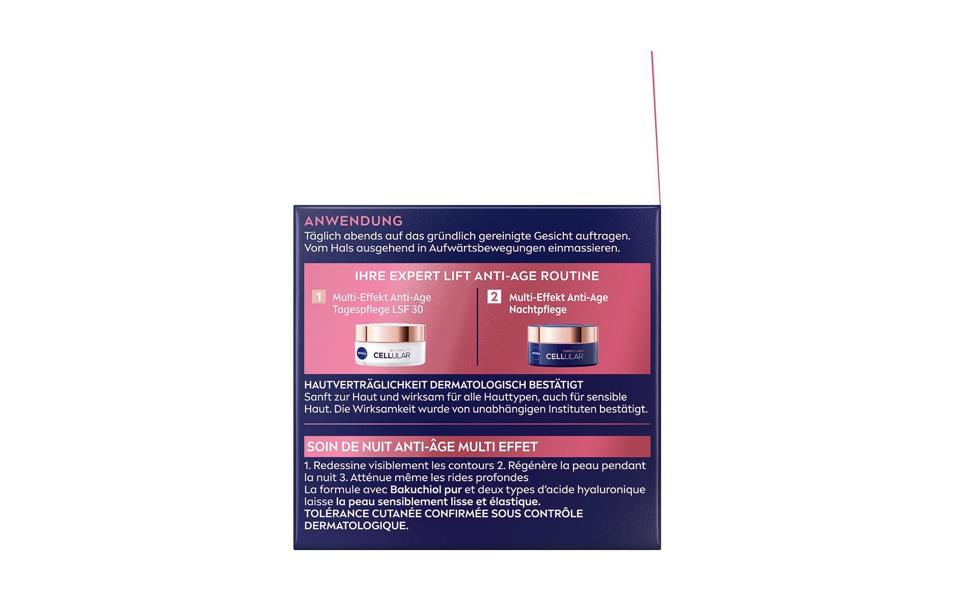 Cellular Expert Lift Anti-Age Nachtpflege 50 mlNachtpflege mit Bakuchiol und Hyaluronsäure