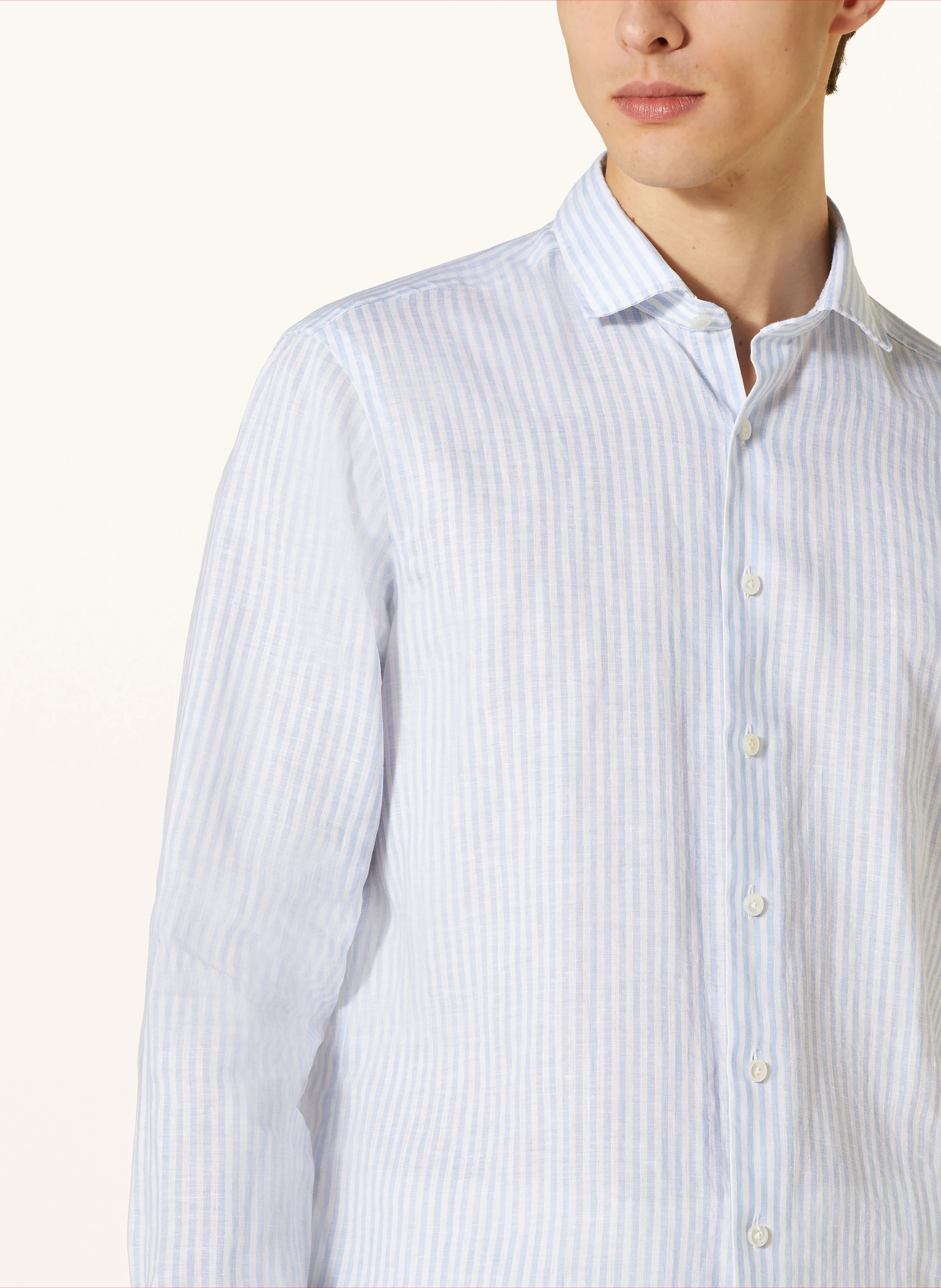 OLYMP SIGNATURE Hemd tailored Fit aus Leinen