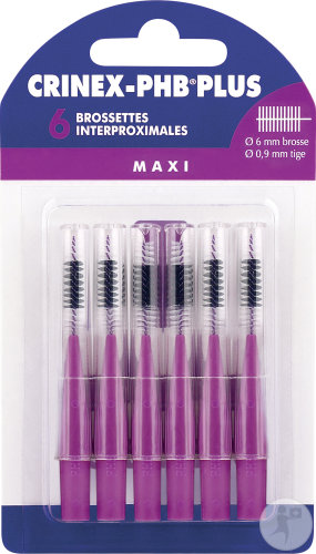 Crinex-PHB Plus Maxi Brossettes Interproximales 6mm Pièces 6
