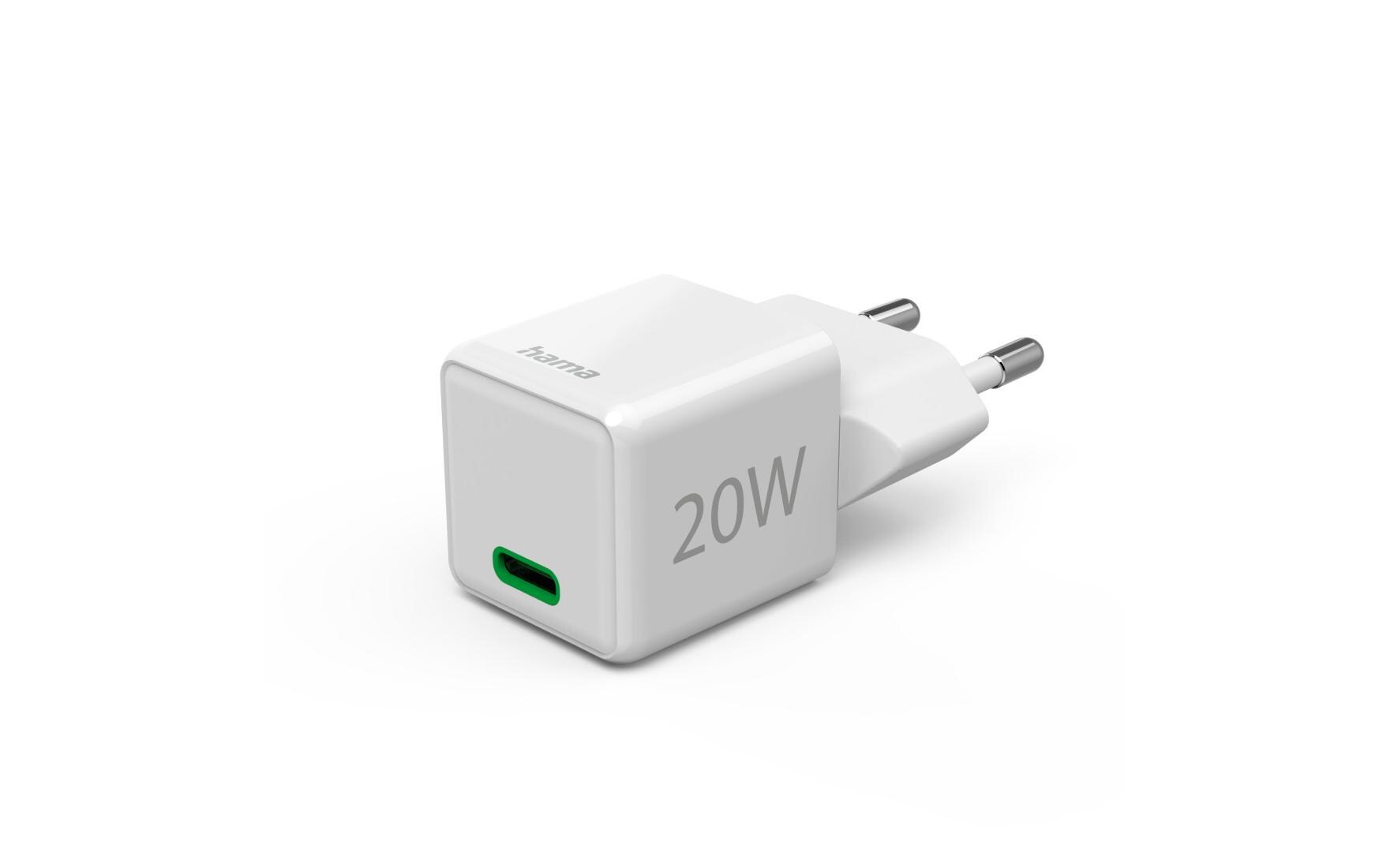 USB-Wandladegerät Mini-charger USB-C 20 W WeissSuper-Mini-Ladegerät USB-C