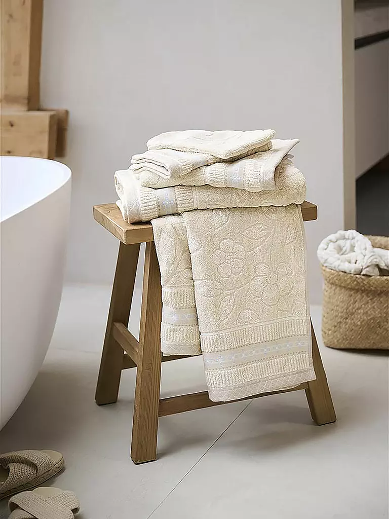 PIP STUDIO Waschhandschuh  JASMIN JACQUARD 16x22cm Sand beige