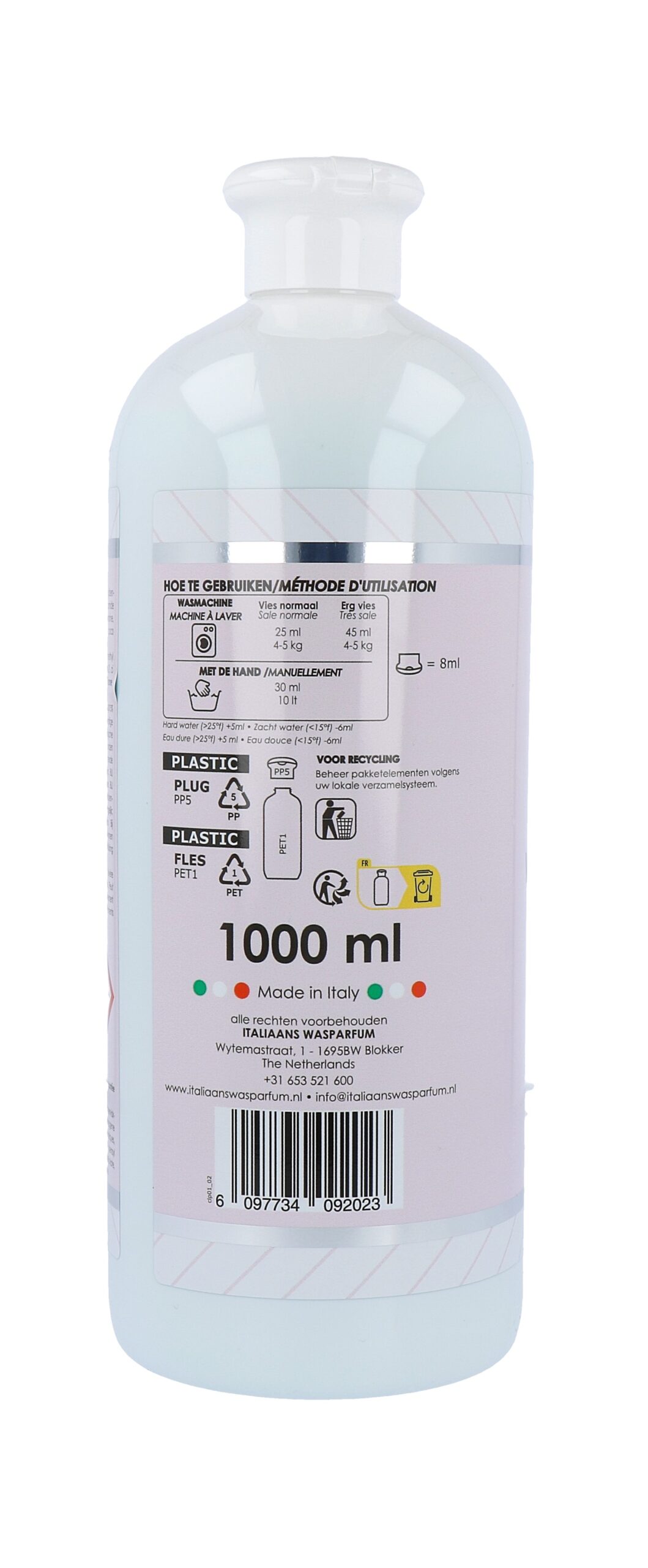 B&B Italiaans Wasmiddel Witte Musk (1000 ml)