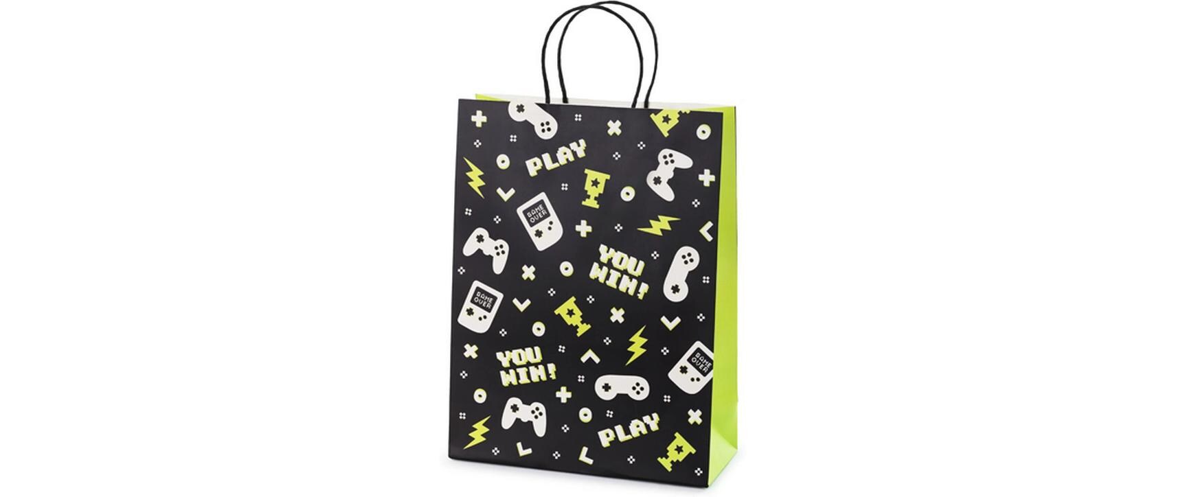 Geschenktasche Game 10 x 24 x 32 cmTragetasche zum Einpacken von Geschenken