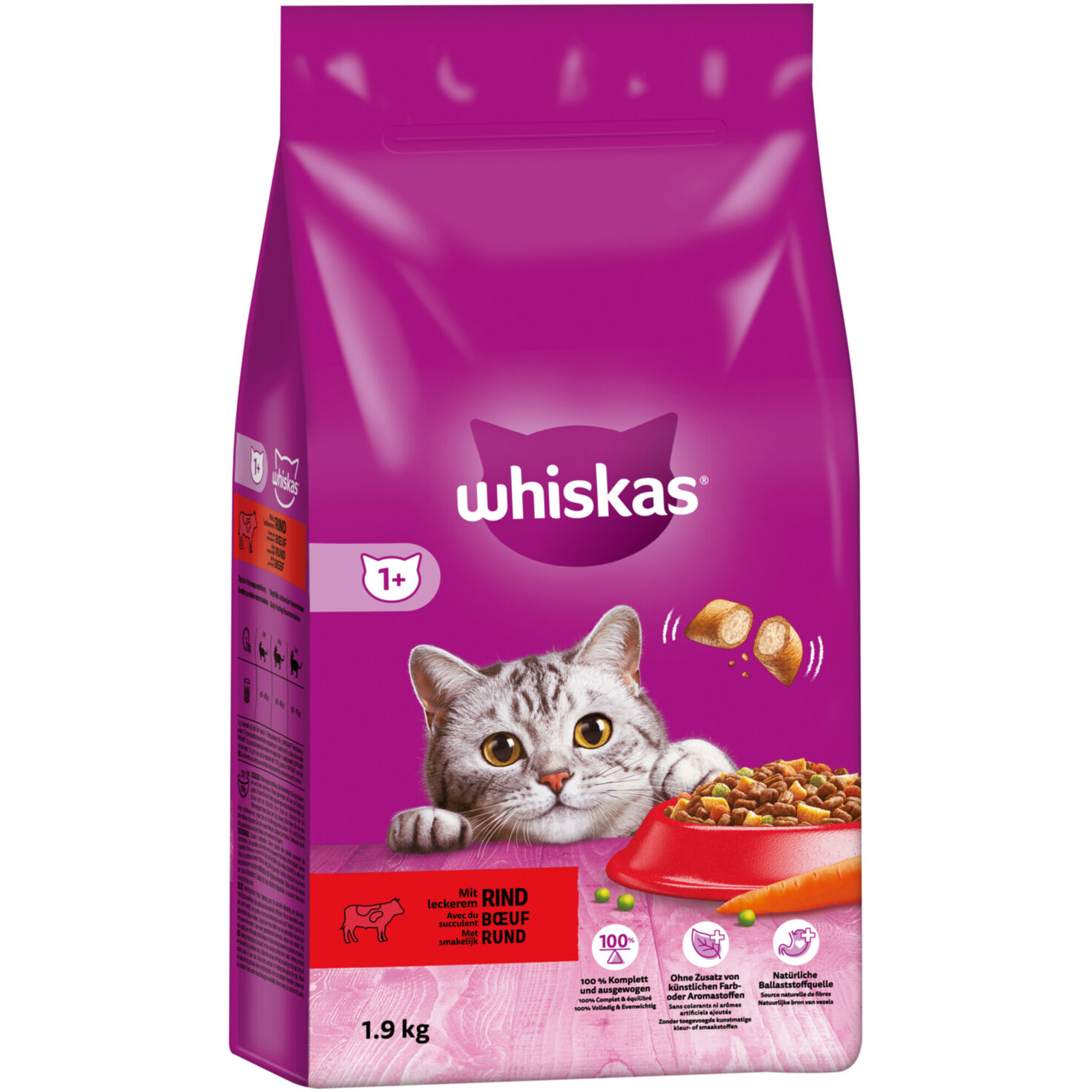 Whiskas 1+ Rind 1.9kg