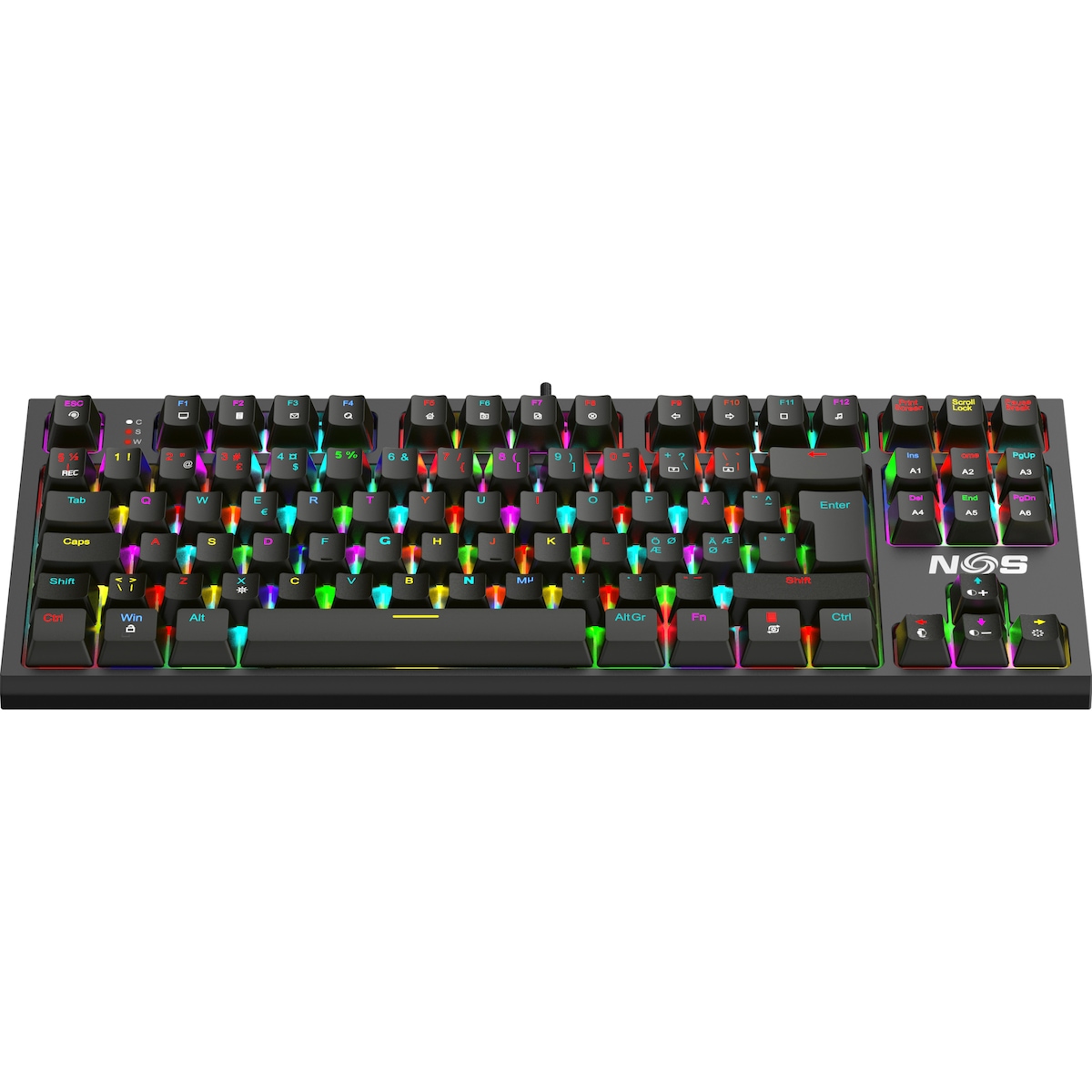 NOS C350 Gaming tastatur V2 RGB TKL