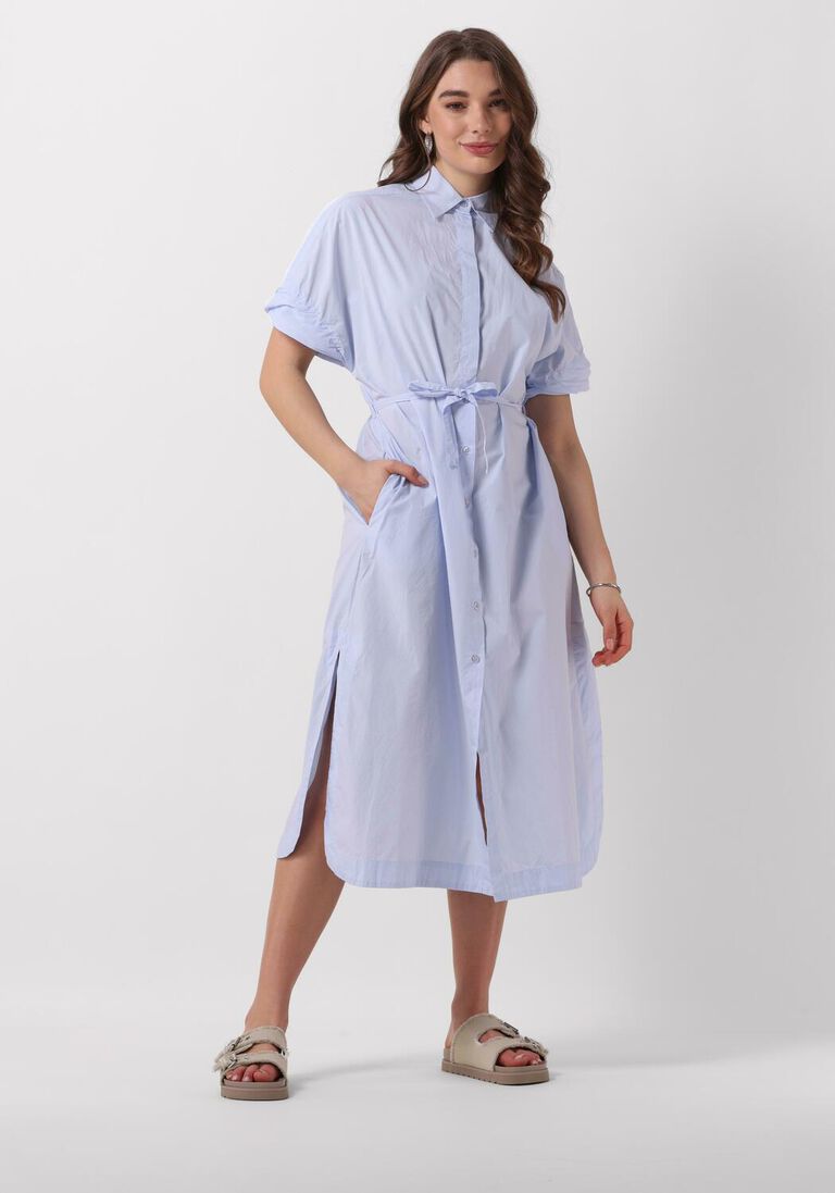 KNIT-TED lichtblauwe knit-ted midi jurk lisette