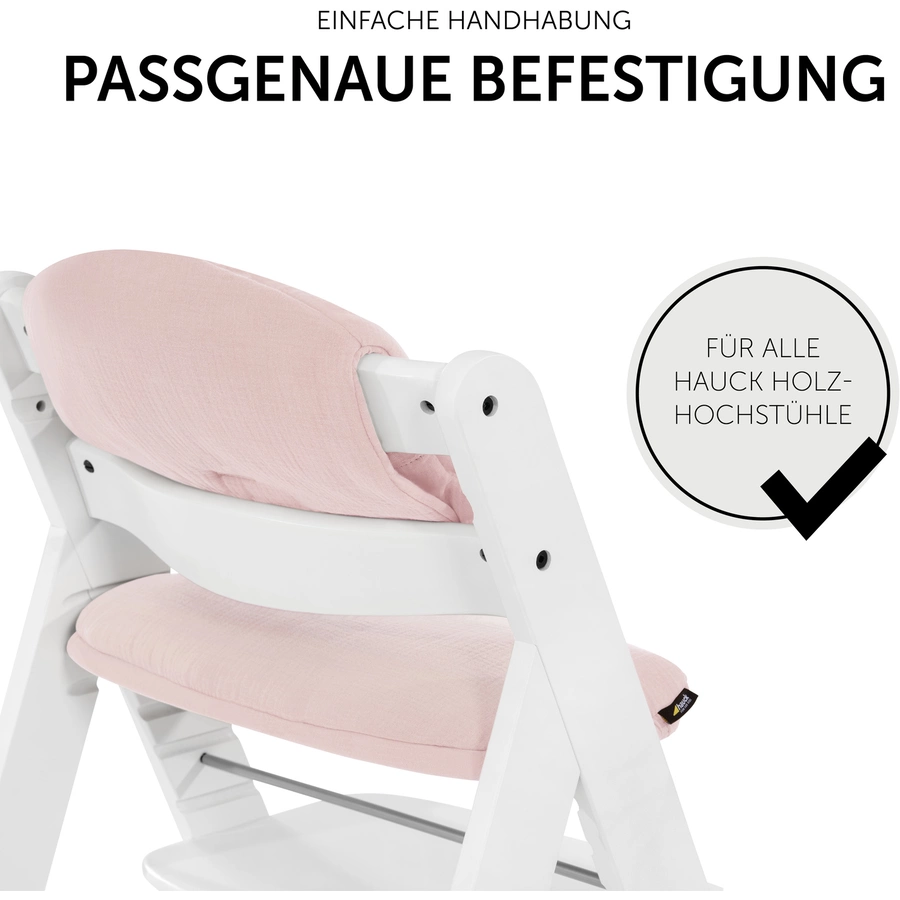 hauck Hochstuhlauflage Select Muslin Rose