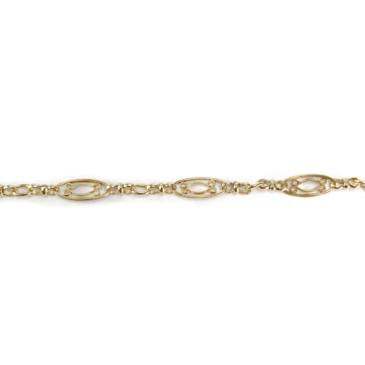 Collier d'occasion or 750 jaune maille fantaisie 46 cm
