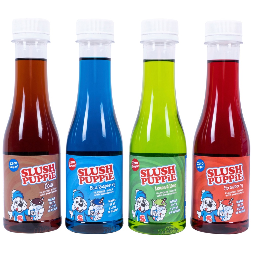 Slush Puppie Zero Sugar Slushie 4er-Pack Sirup-Set