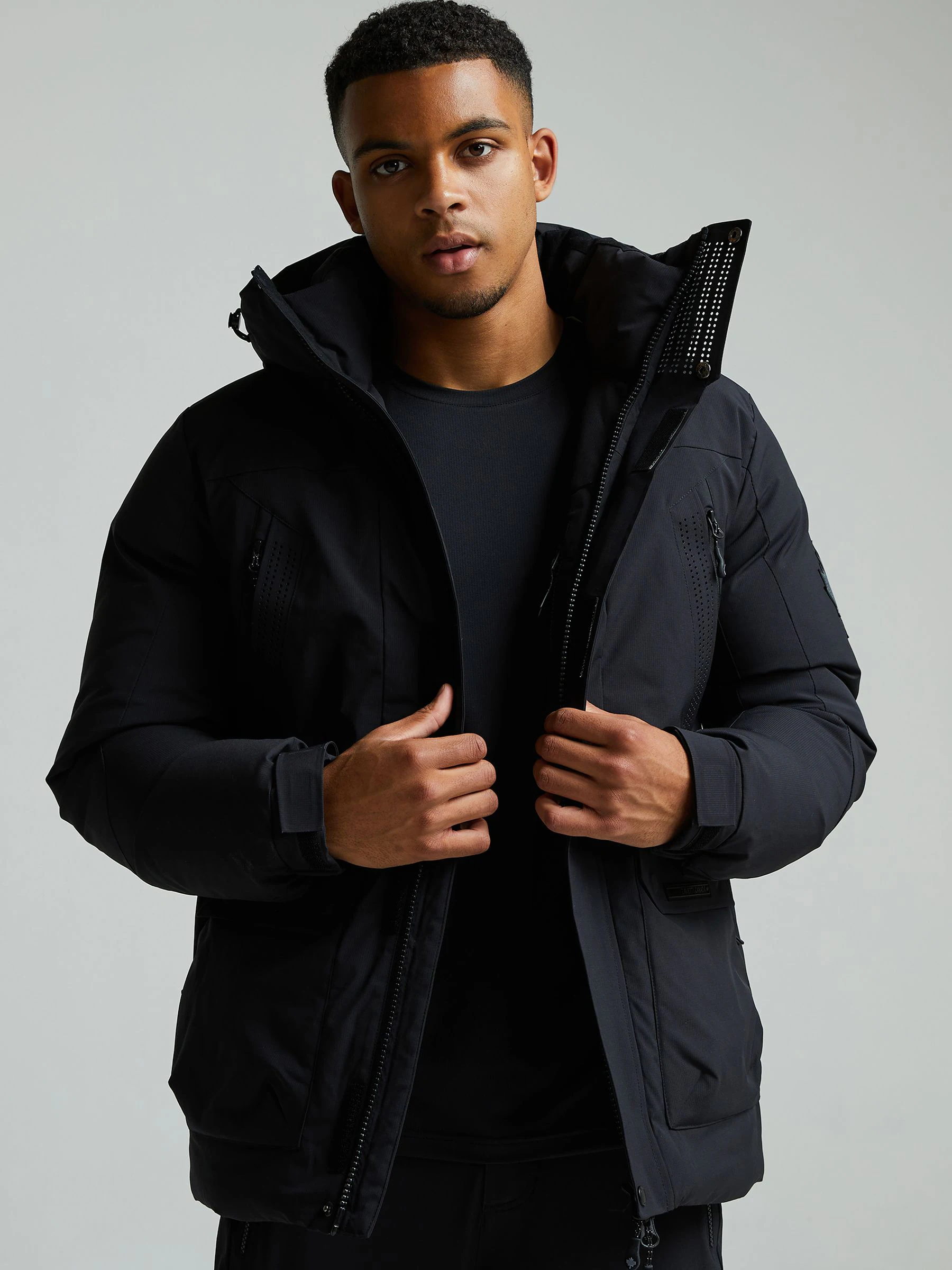 Zavetti Canada Eranio Puffer Parka Black Jacket