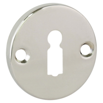 GAMMA sleutel rozet rond nikkel glans (messing)