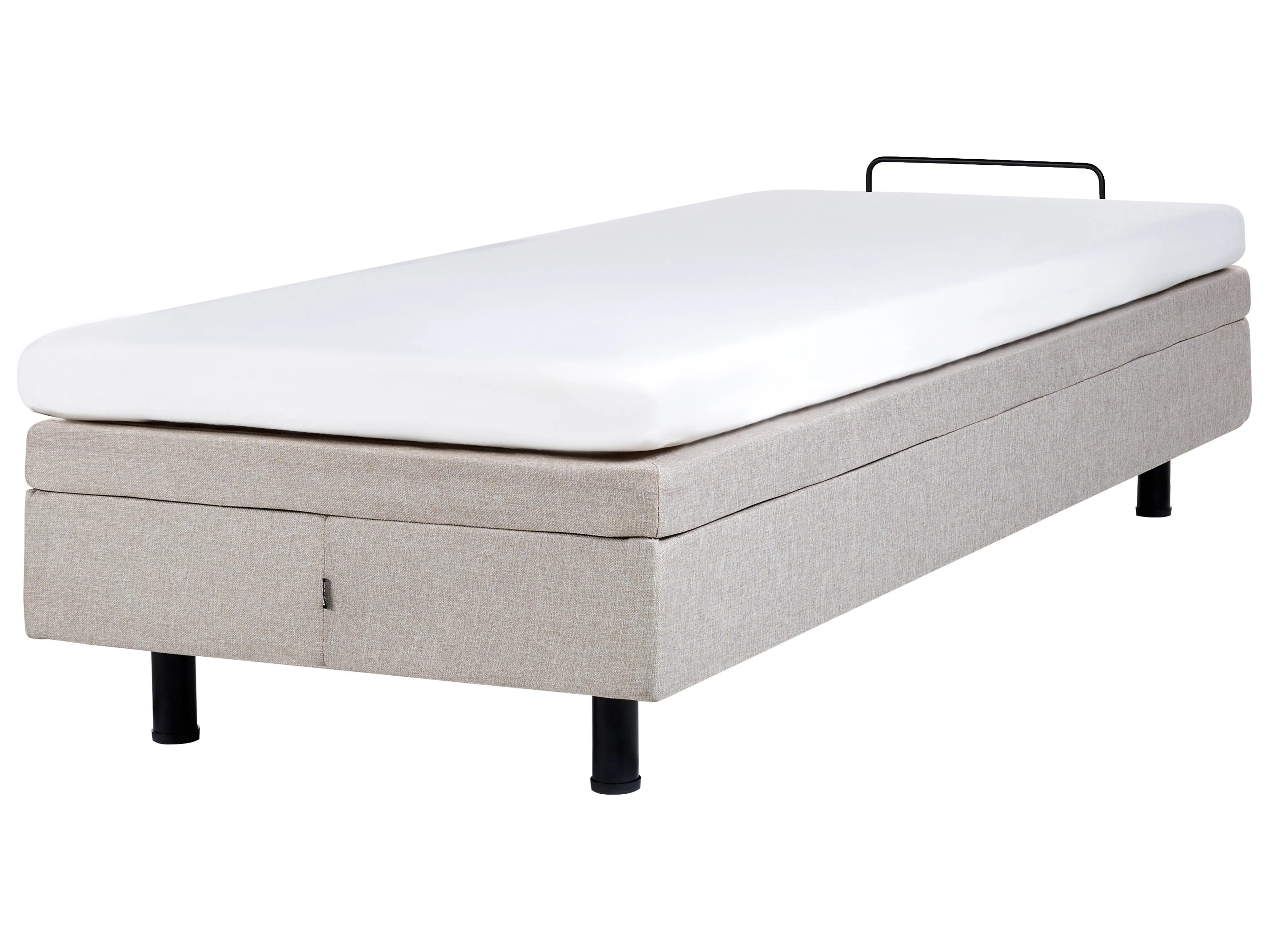 Verstelbaar bed zonder hoofdbord Stof DUKE 90 x 200 cm Beige