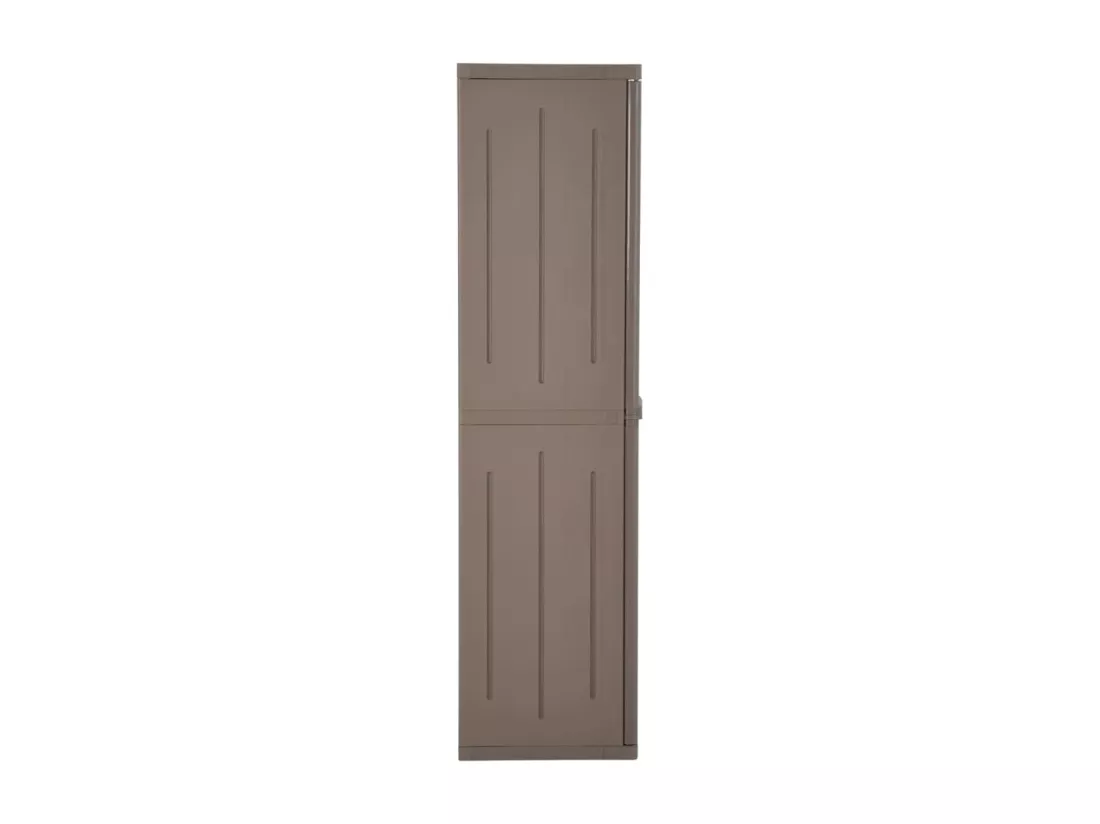 Armoire de rangement jardin Marron 65x45x172 cm PP Aspect bois