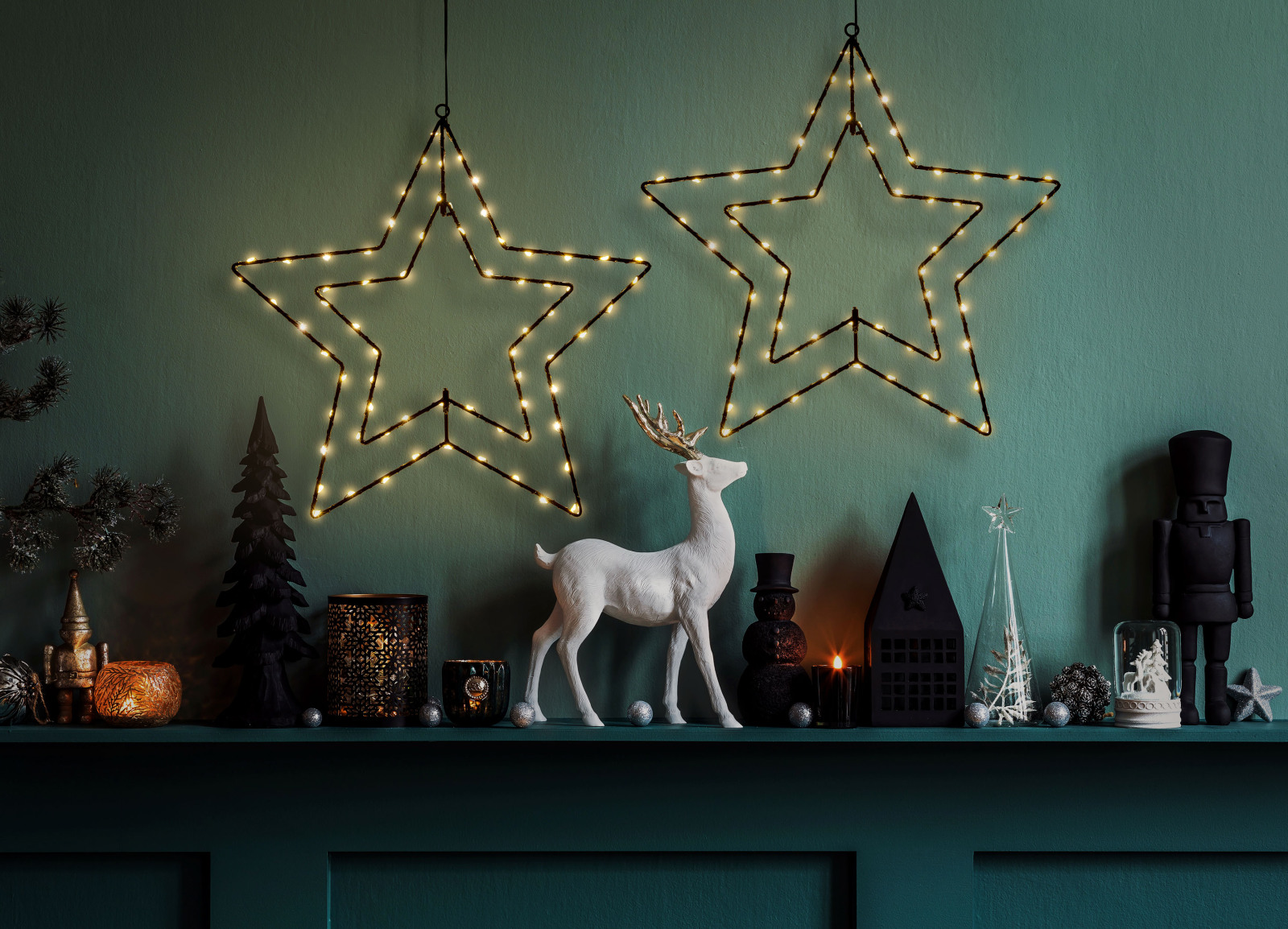 LED-Outdoor-Weihnachtsleuchte STERN - goldfarben - Ø 40 cm