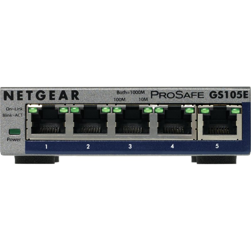 NETGEAR GS105E-200PES commutateur réseau Géré L2/L3 Gigabit Ethernet (10/100/1000) Gris