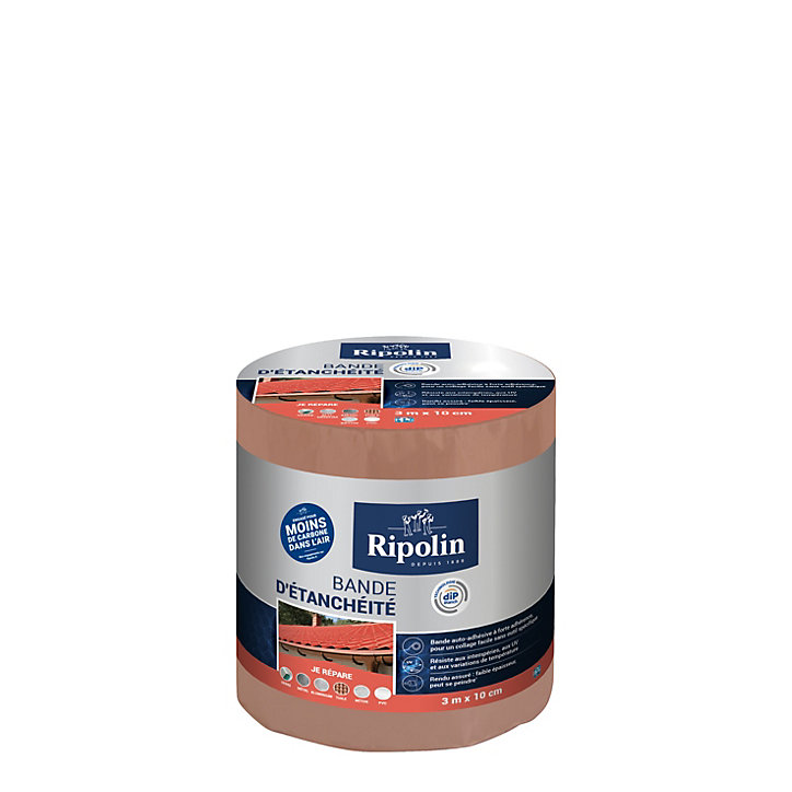 Bande d'étanchéité Ripolin terre cuite 10 cm x L.3 m