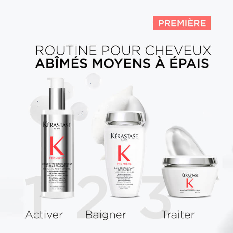 Routine cheveux abîmés moyens à épais Première Kérastase