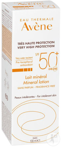 Avène Solaire IP50+ Lait Minéral Très Haute Protection Peau Sensible Intolérante 100ml