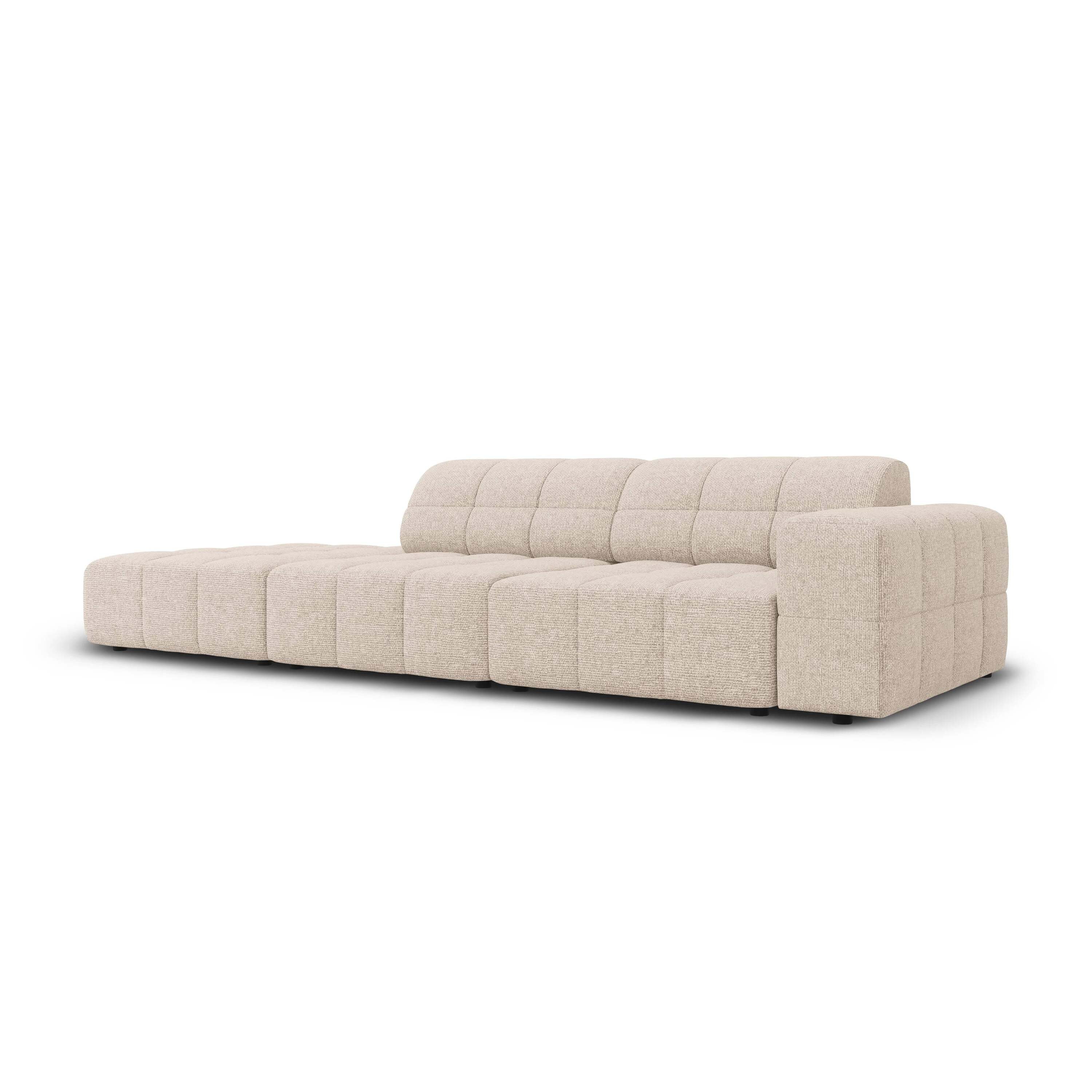 Cosmopolitan Design Chicago 4-zitsbank Links Open - Chenille - Lichtbeige