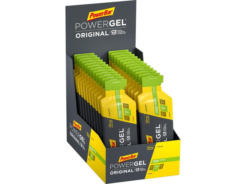 PowerBar Nahrungsgel PowerGel Original   Koffein Green Appl Nahrungsgel zur Förderung von Ausdauer/Energie