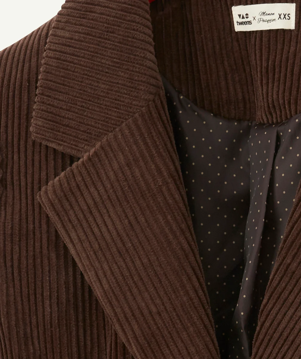 MANON PASQUIER x TAO - LA VESTE DE BLAZER EN VELOURS MARRON