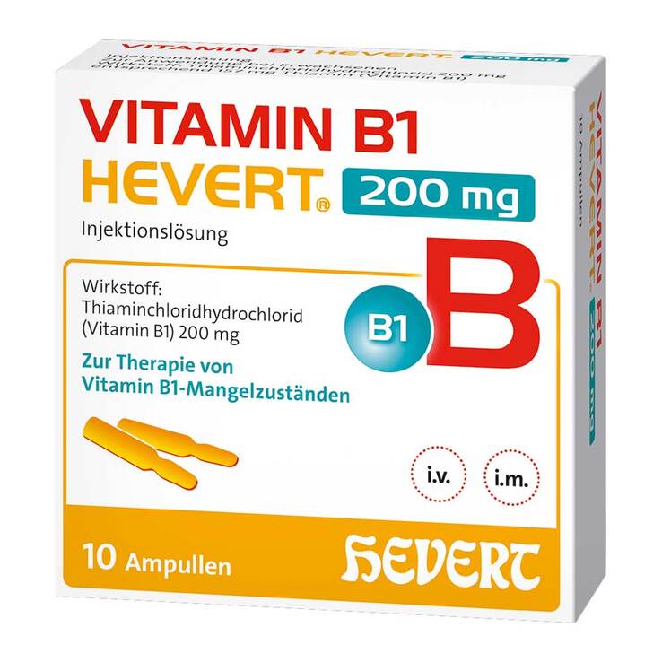 Vitamin B1 Hevert 200 mg Injektionslösung Ampulle , 10X2 ml