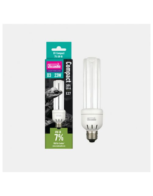 Arcadia D3 Compact Lamp 7% Uvb - Verwarming - 23 Watt