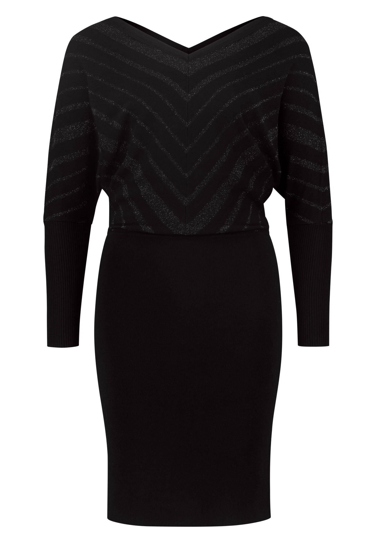 zero| Damen Jerseykleid mit Glitzerstreifen