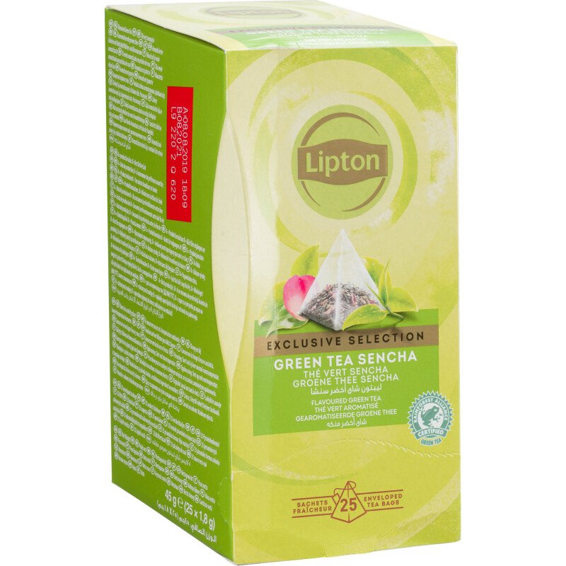 Thé vert Sencha Lipton - Boîte de 25 sachets pyramides