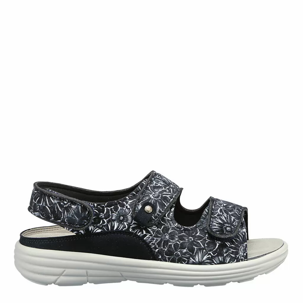 DAMEN - Stretch-Sandale ALIKA blau-multicolor