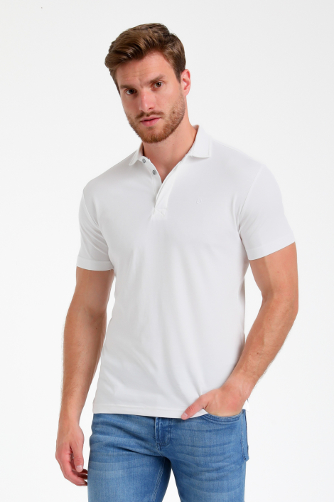 Gabbiano ecru heren polo
