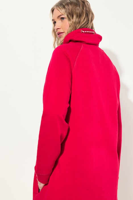 Sweatkleid, Stehkragen, Langarm, Taschen