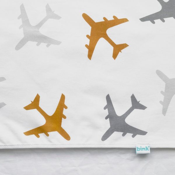 Bink Bedding Planes Wieglaken Blauw 75 x 100 cm