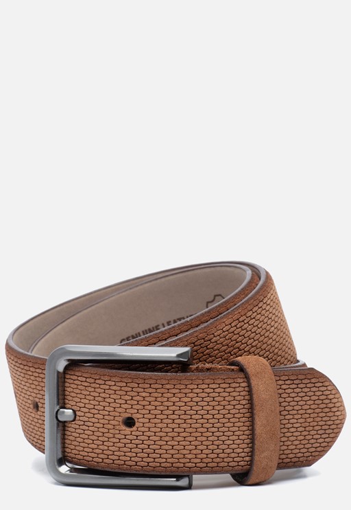 Ziengs Riem cognac Suede