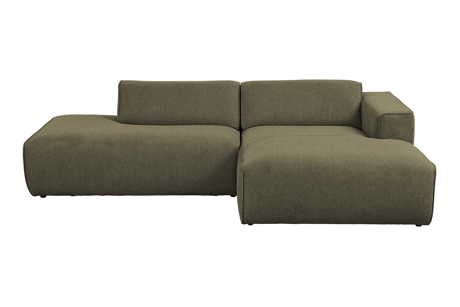 Enjoy sofa Sjeselong høyre, 1,5-seter og åpen ende venstre. Tekstil Brego 77 grønn