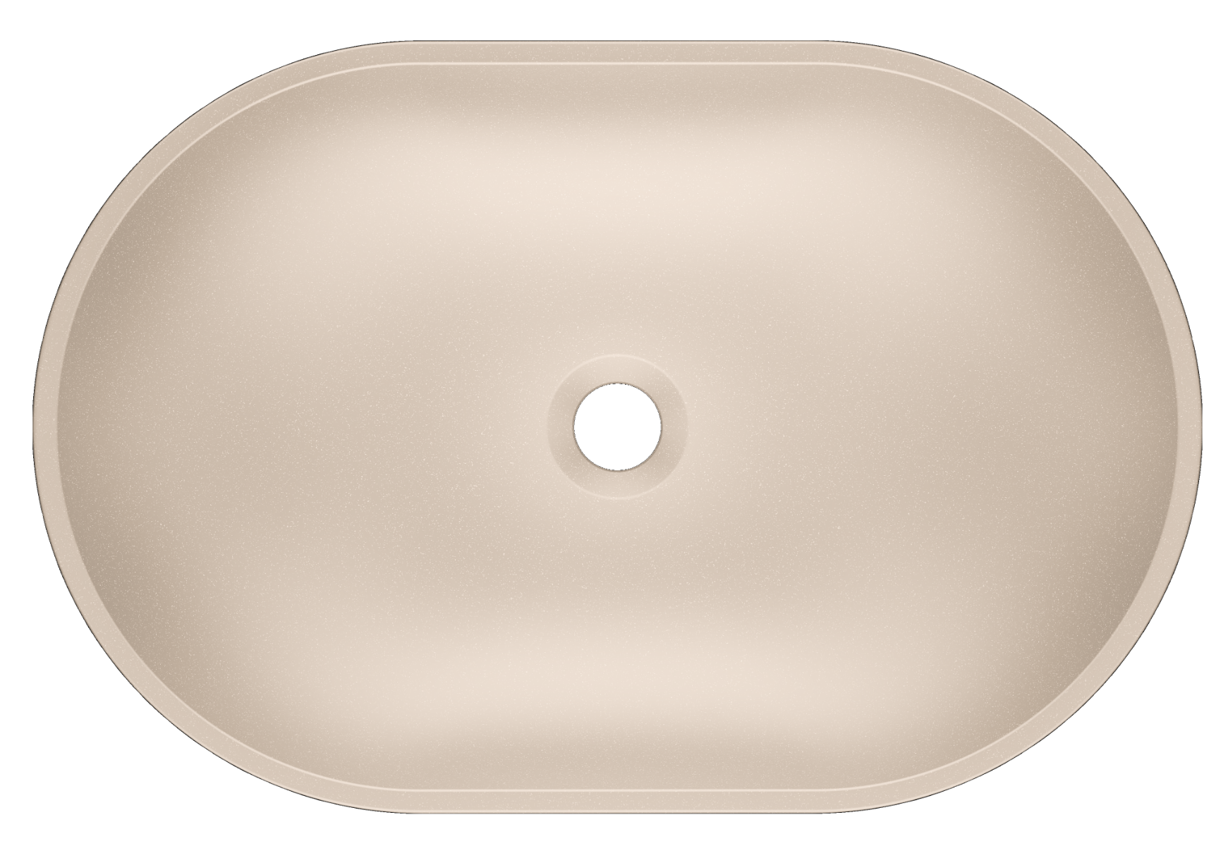 Kerra Olib wastafel 60x40x14.5cm caffe latte