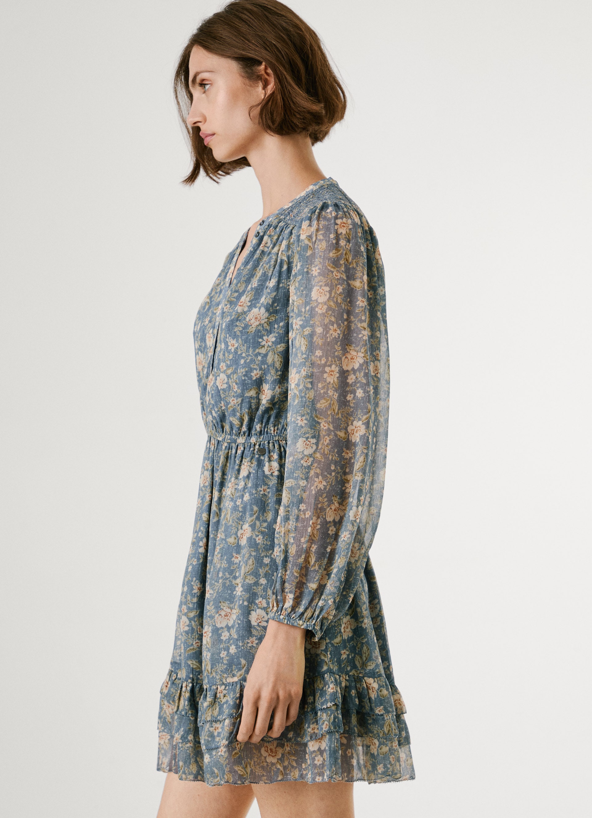 Pepe Jeans Blusenkleid »LONDYN DRESS« tailliert, mit elastischem Bündchen